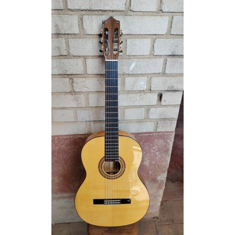Outlet A97 - Jose Rincon MFG-AS Guitarra Flamenca (Similar a ES-08S) con Defecto en el DiapasóN y Golpes en el Fondo