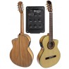 Outlet B02 - Vicente Tatay C320.580CE – Guitarra Flamenca Amplificada con Cutaway, Previo Joyo, Alma Ajustable y Golpeador con D