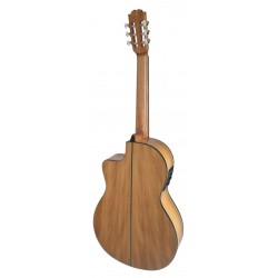 Outlet B02 - Vicente Tatay C320.580CE – Guitarra Flamenca Amplificada con Cutaway, Previo Joyo, Alma Ajustable y Golpeador con D