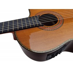 Outlet B03 - Antonio De Toledo Modelo E15 Cedro CEQ Fishman Con Cutaway AT-15CE Cut con Puente Reparado y Alguna Marca De Uso