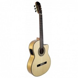 Outlet B08 - C320.590CE Guitarra Flamenca Vicente Tatay con Mucha Altura De Las Cuerdas y AlgúN PequeñO Defecto en el Aro - Fond